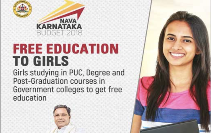 Girl college students in Karnataka to get free education